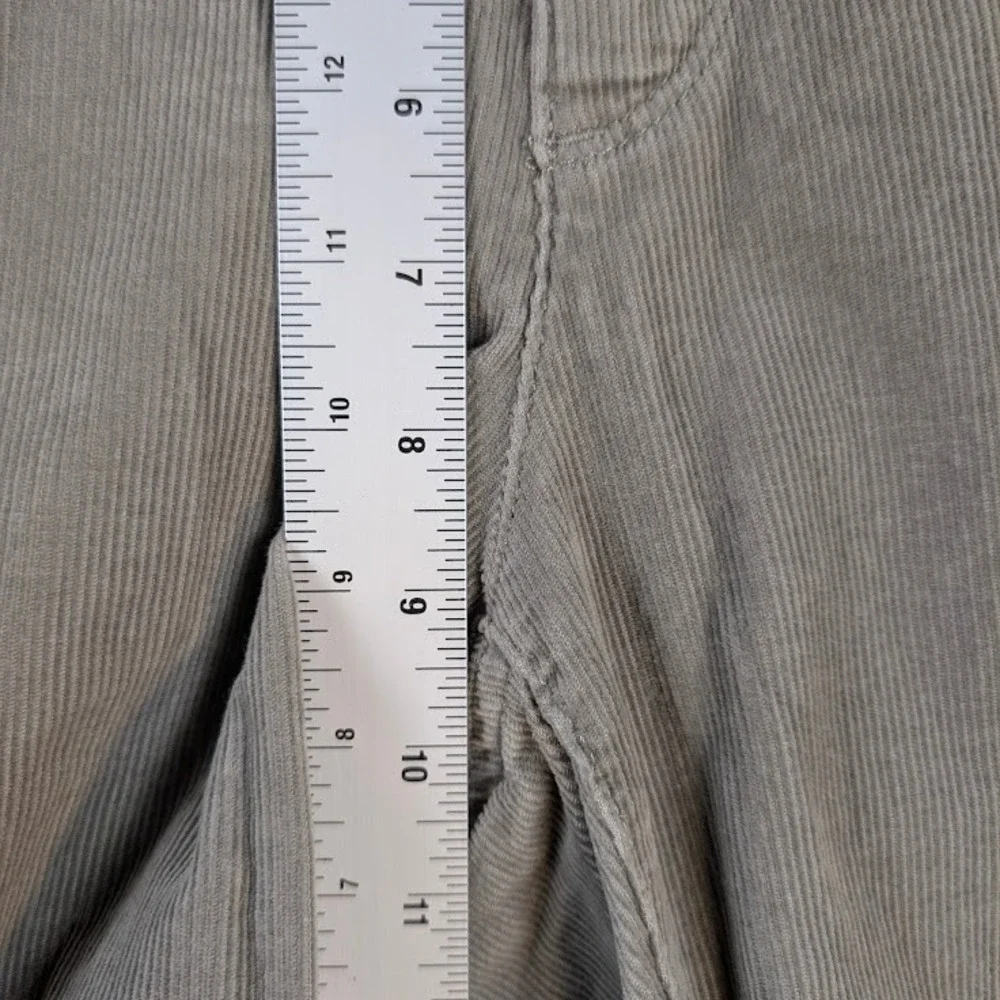 Lands' End Corduroy Pants Women's 6 Gray Fit‎ 2 Bootcut Stretch Cotton Blend